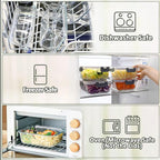 Extra Large Glass Food Storage Containers Set with Lids – 6 Pack (74.7oz / 40.9oz / 19.3oz)