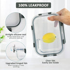 Extra Large Glass Food Storage Containers Set with Lids – 6 Pack (74.7oz / 40.9oz / 19.3oz)