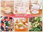 Glass Measuring Cups with Lids – 6-Piece Set (1-Cup, 2-Cup, 4-Cup)