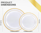350-Piece Gold Disposable Dinnerware Set – Serves 50 Guests