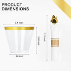 350-Piece Gold Disposable Dinnerware Set – Serves 50 Guests