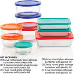 9-Pack Mixed Size Glass Food Storage Set with Lids
