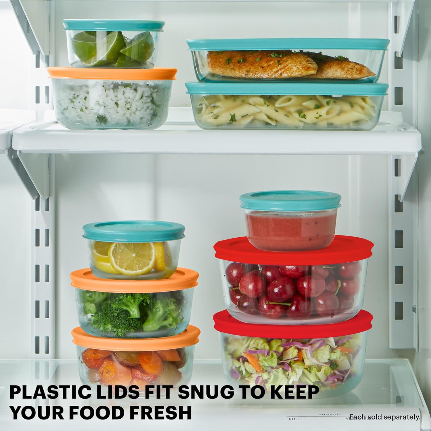 9-Pack Mixed Size Glass Food Storage Set with Lids
