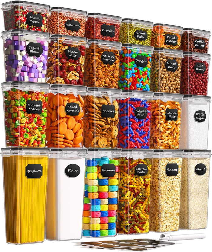 24-Piece Airtight Food Storage Containers with Lids – Pantry Organization Set