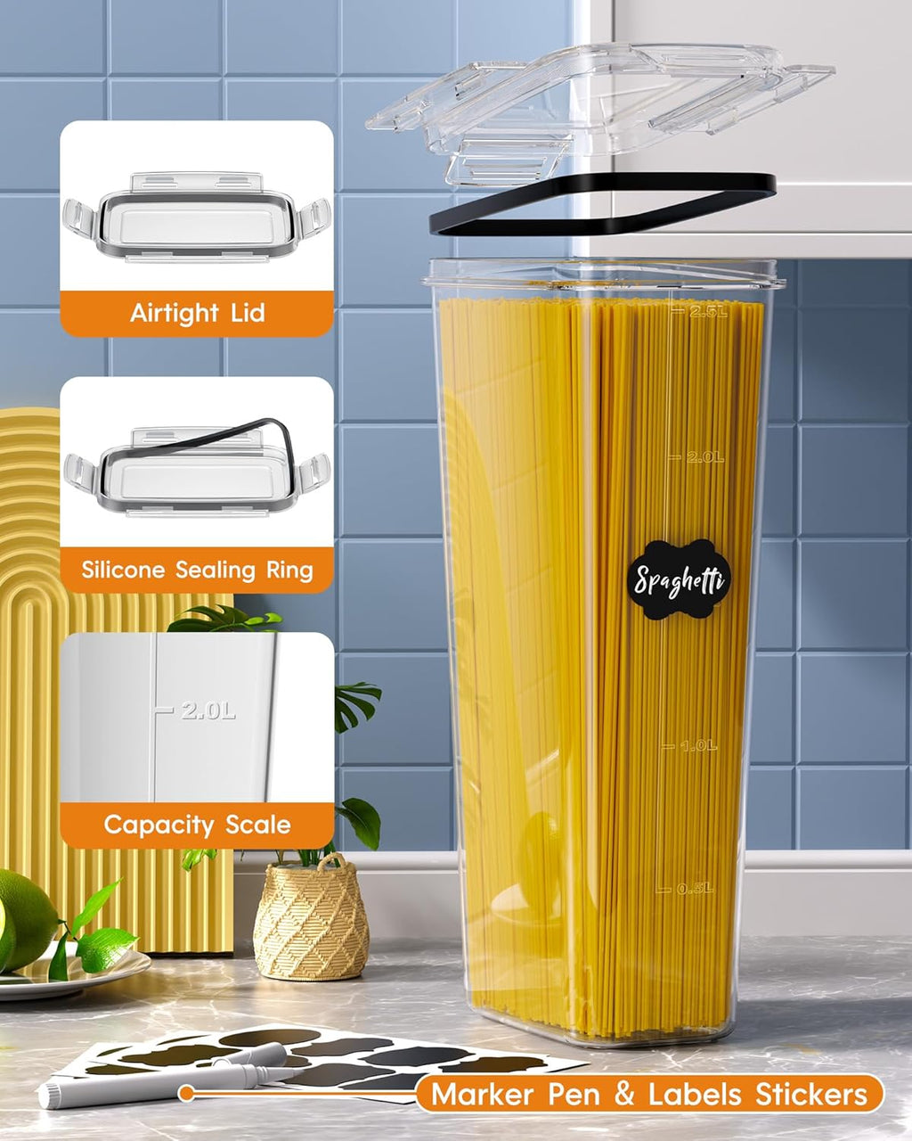24-Piece Airtight Food Storage Containers with Lids – Pantry Organization Set
