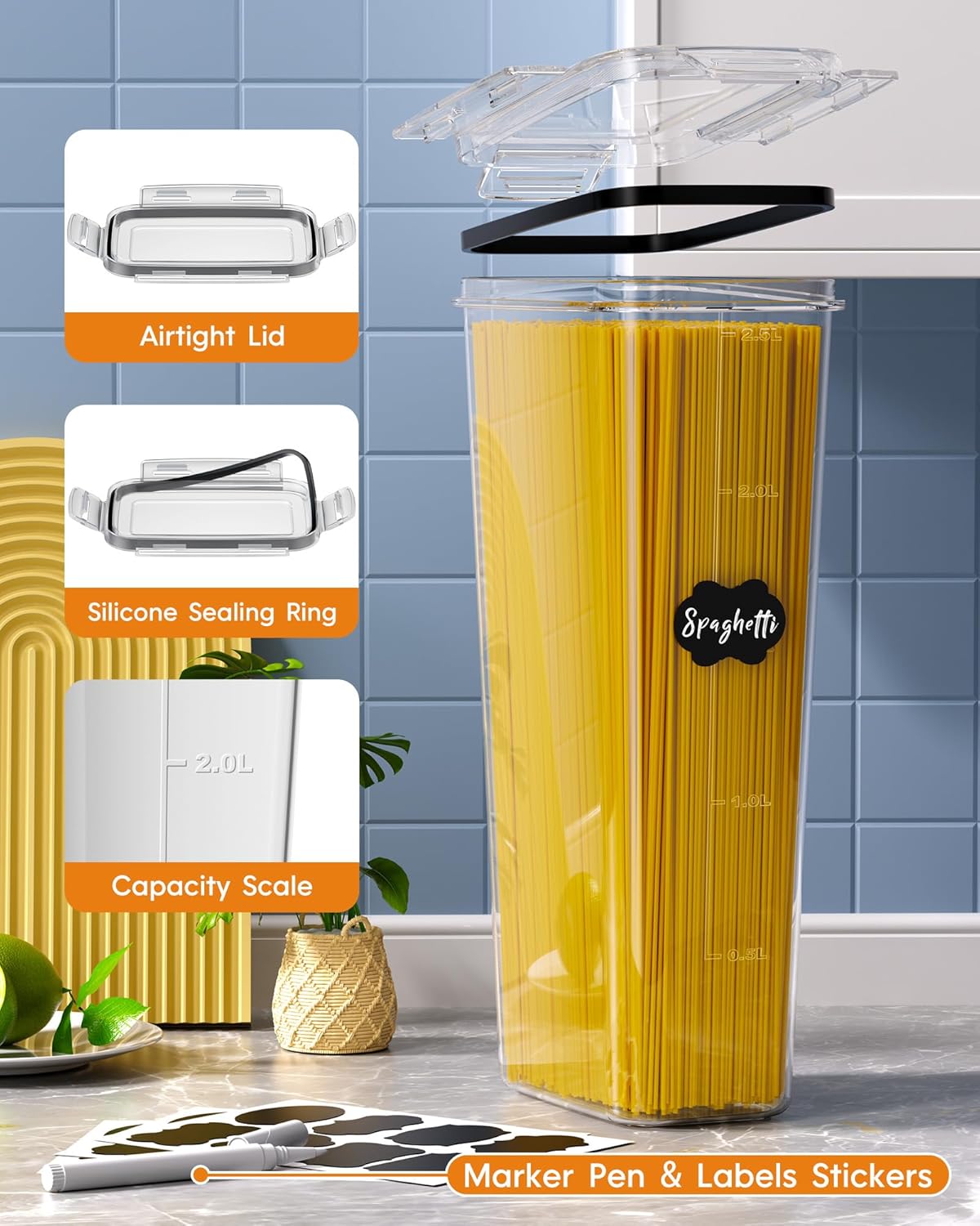 24-Piece Airtight Food Storage Containers with Lids – Pantry Organization Set