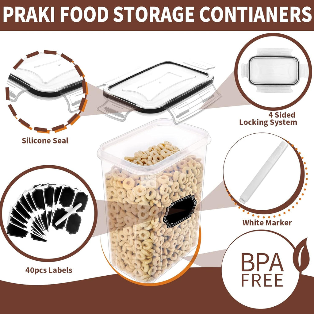 24-Piece Airtight Food Storage Canister Set with Lids, Labels & Marker