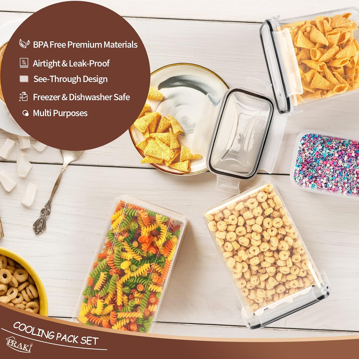 24-Piece Airtight Food Storage Canister Set with Lids, Labels & Marker