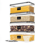 4-Piece Airtight Pasta & Spaghetti Storage Containers with Lids – 3.2L Set