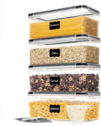 4-Piece Airtight Pasta & Spaghetti Storage Containers with Lids – 3.2L Set