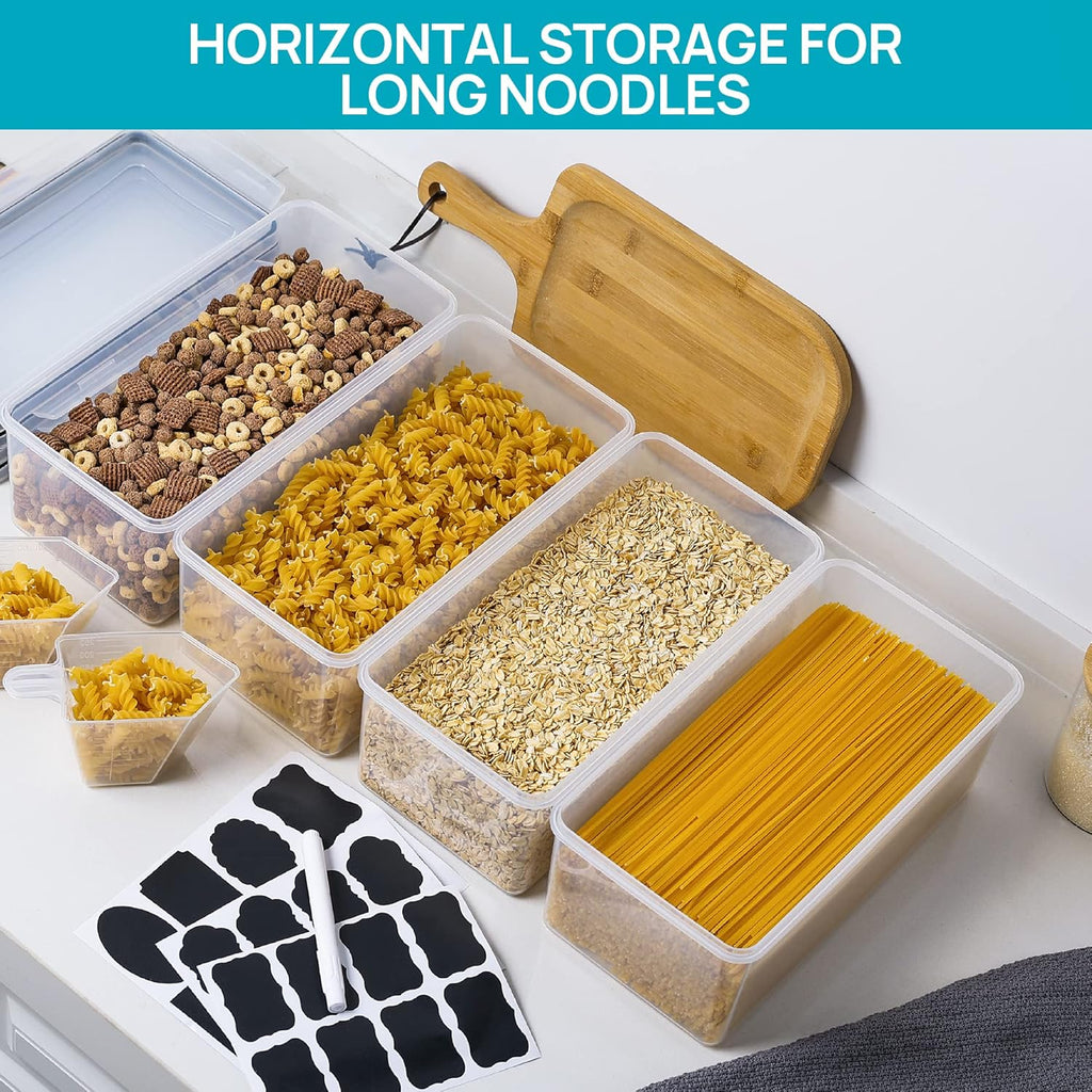 4-Piece Airtight Pasta & Spaghetti Storage Containers with Lids – 3.2L Set
