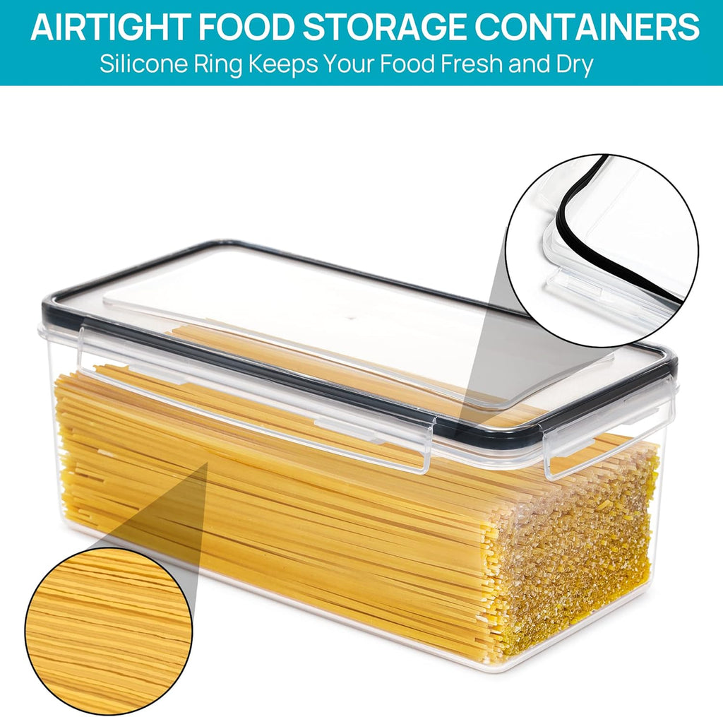 4-Piece Airtight Pasta & Spaghetti Storage Containers with Lids – 3.2L Set