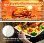 22-Piece Nonstick Bakeware Set with Silicone Handles – 450°F Oven Safe | Cream