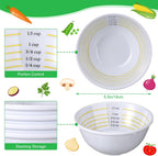 4-Piece Portion Control Bowl Set – Measuring Bowls for Healthy Eating | Classic Style