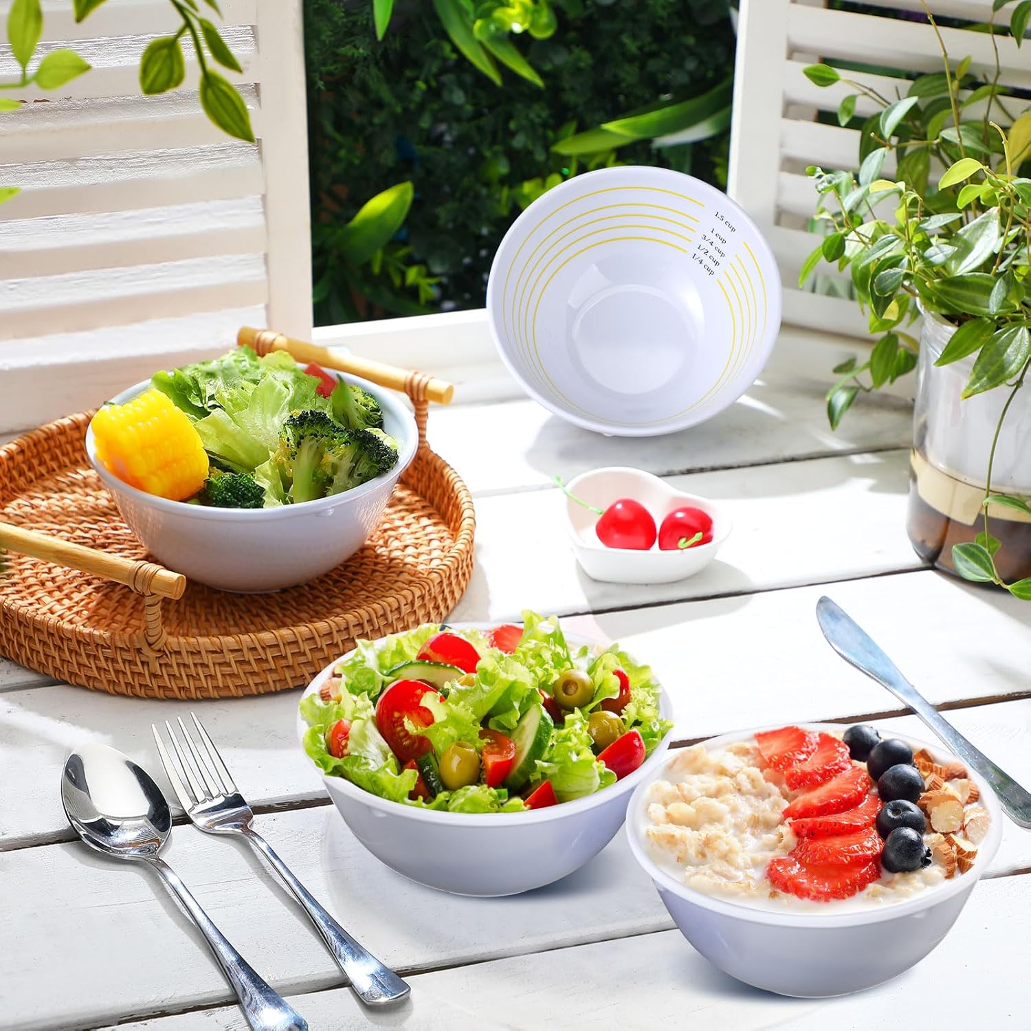 4-Piece Portion Control Bowl Set – Measuring Bowls for Healthy Eating | Classic Style